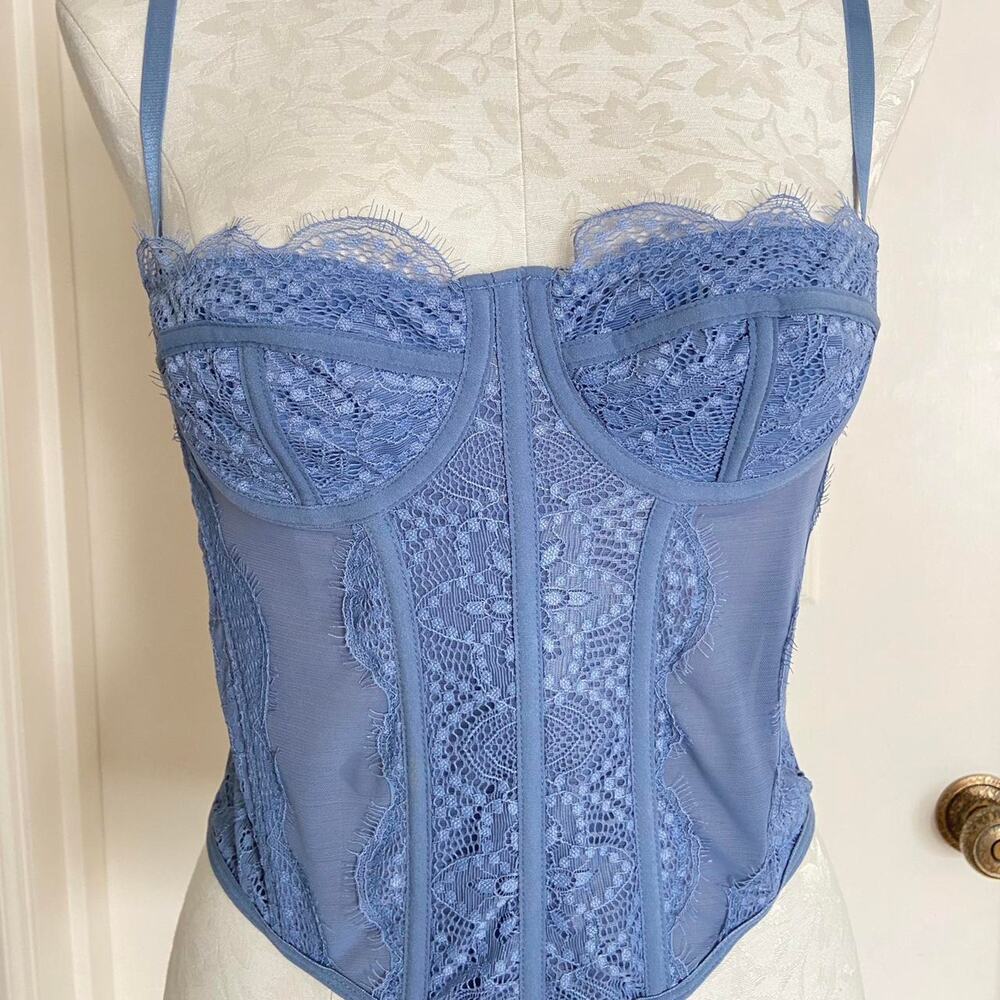 Blue corset top